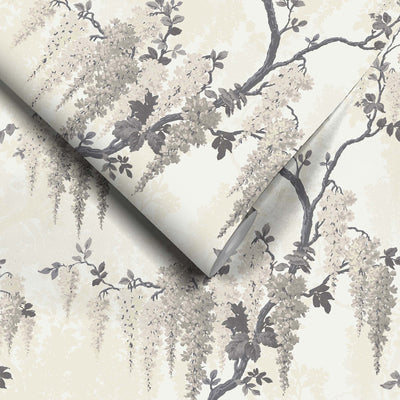 Wisteria in Taupe Wallpaper