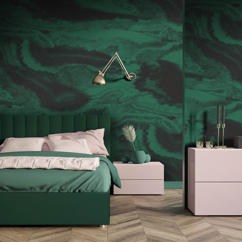 Imagate Agate Green Wall Mural By Woodchip & Magnolia 