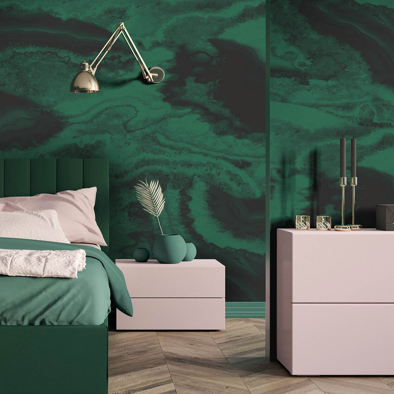 Imagate Agate Green Wall Mural By Woodchip & Magnolia 