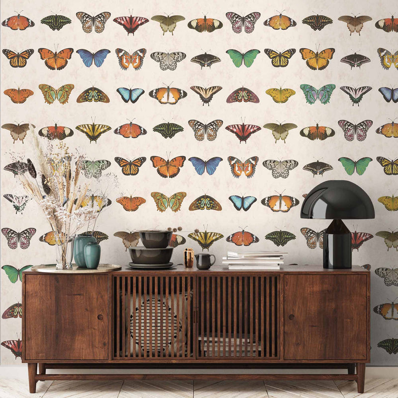 Butterfly Wallpaper - Insect Wallpaper For Walls - Woodchip & Magnolia 