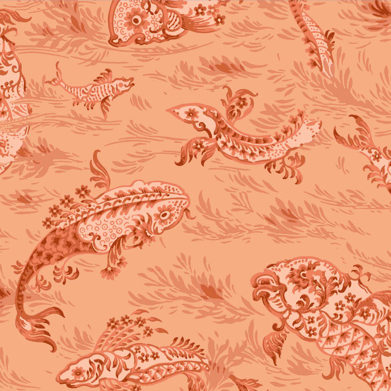Magical Lagoon Spiced Terracotta Wallpaper