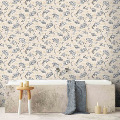 Magical Lagoon Ivory Wallpaper