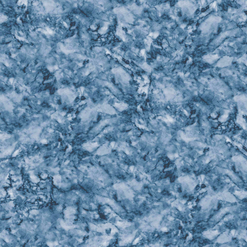 Faux Marble Effect Deep Dark Blue Wallpaper