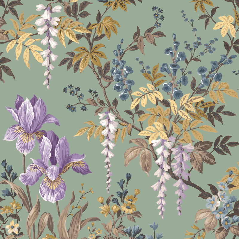 Heista Wild Garlic Green Wallpaper By Woodchip & Magnolia 