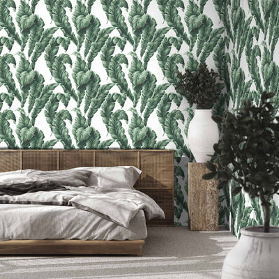 Banana Leaf Green Wallpaper By Woodchip & Magnolia