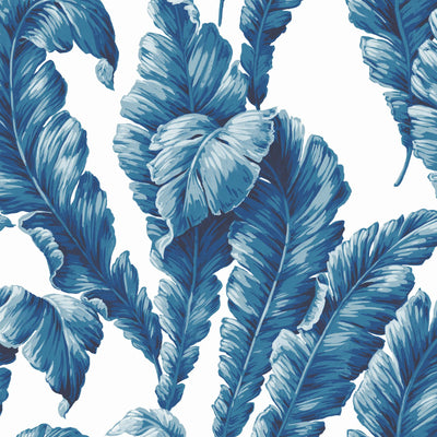 Banana Leaf Ink Blue Wallpaper By Woodchip & Magnolia