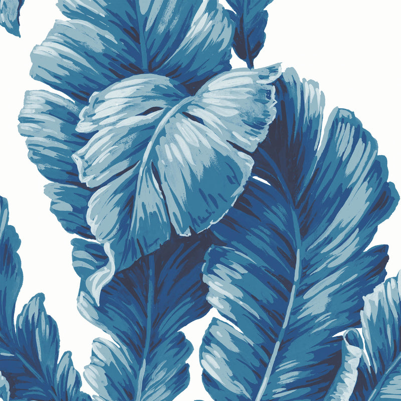 Banana Leaf Ink Blue Wallpaper By Woodchip & Magnolia