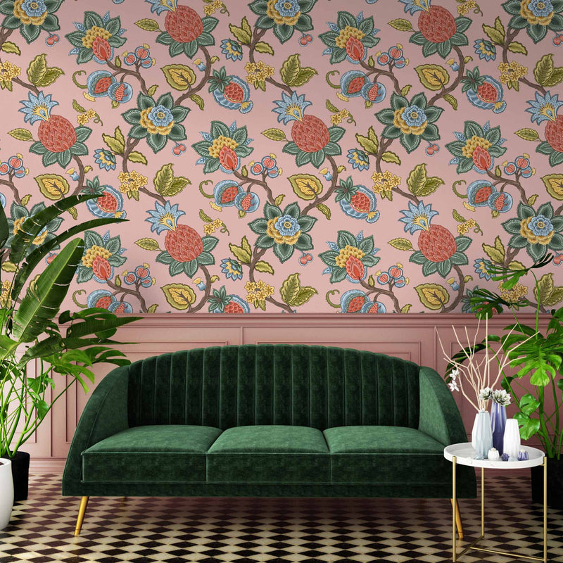 Doris Plaster Pink Wallpaper By Woodchip & Magnolia 