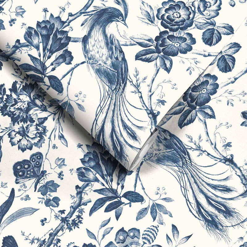 Plumage Porcelain Blue Wallpaper
