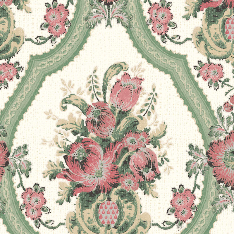Victoriana Orchard Green Wallpaper