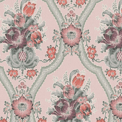 Victoriana Rose Pink Wallpaper