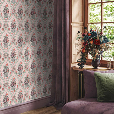 Victoriana Rose Pink Wallpaper