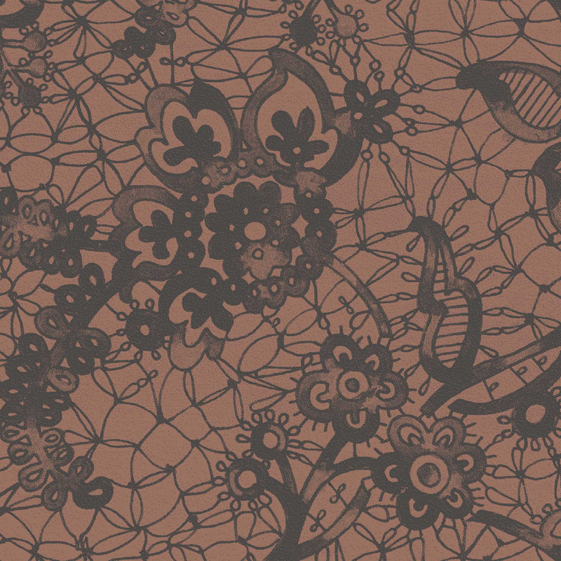 Heirloom Lace Chocolate Wallpaper