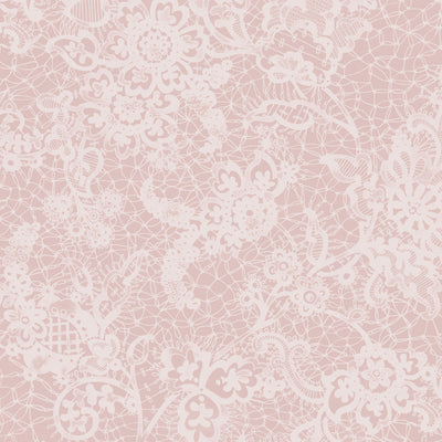 Heirloom Lace Powder Pink Wallpaper