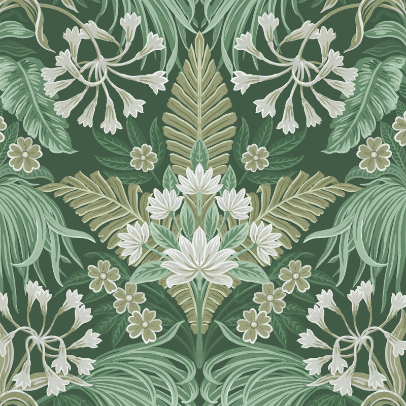 Mirk Moss Green Wallpaper
