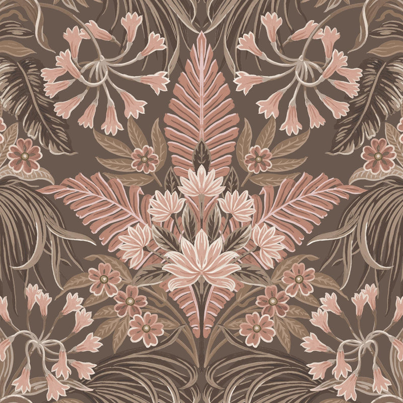 Mirk Peat Brown Wallpaper