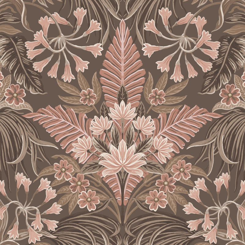 Mirk Peat Brown Wallpaper