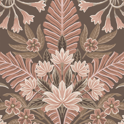 Mirk Peat Brown Wallpaper