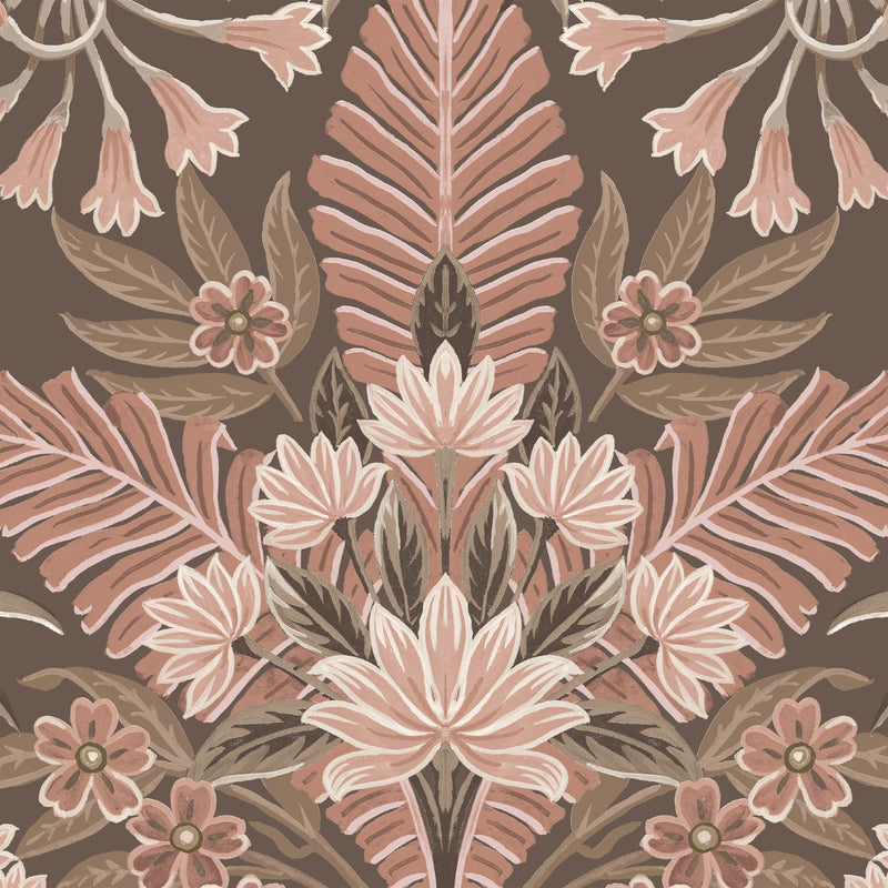 Mirk Peat Brown Wallpaper
