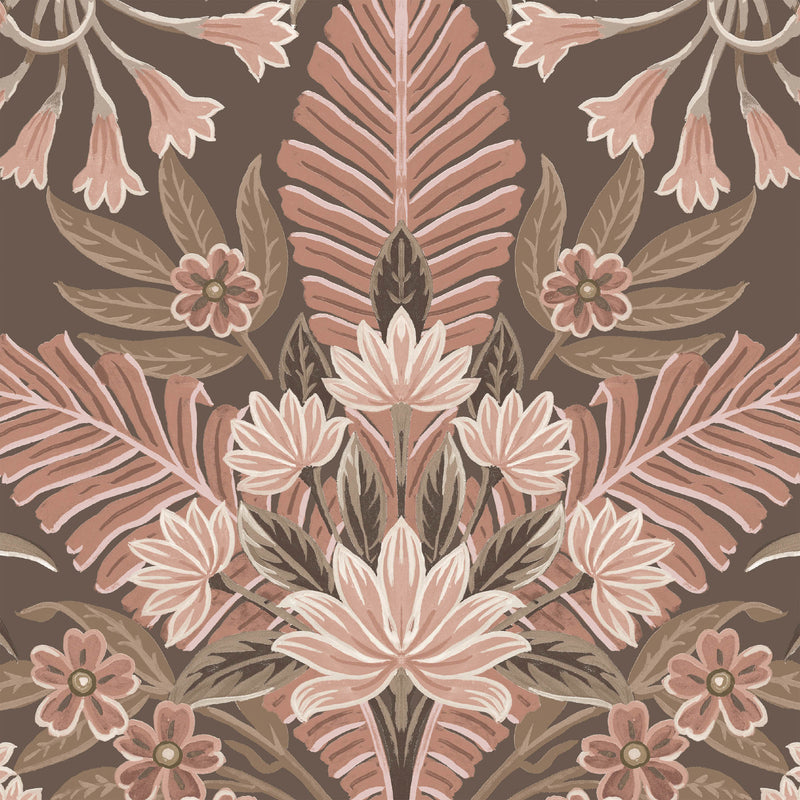 Mirk Peat Brown Wallpaper