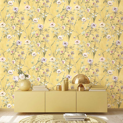 Maytime Sunny Yellow Wallpaper