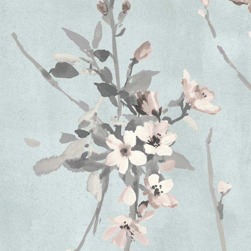 Blossom Duck Egg Blue Wallpaper