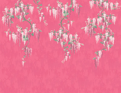 Wisteria Botanical Disco Pink Mural