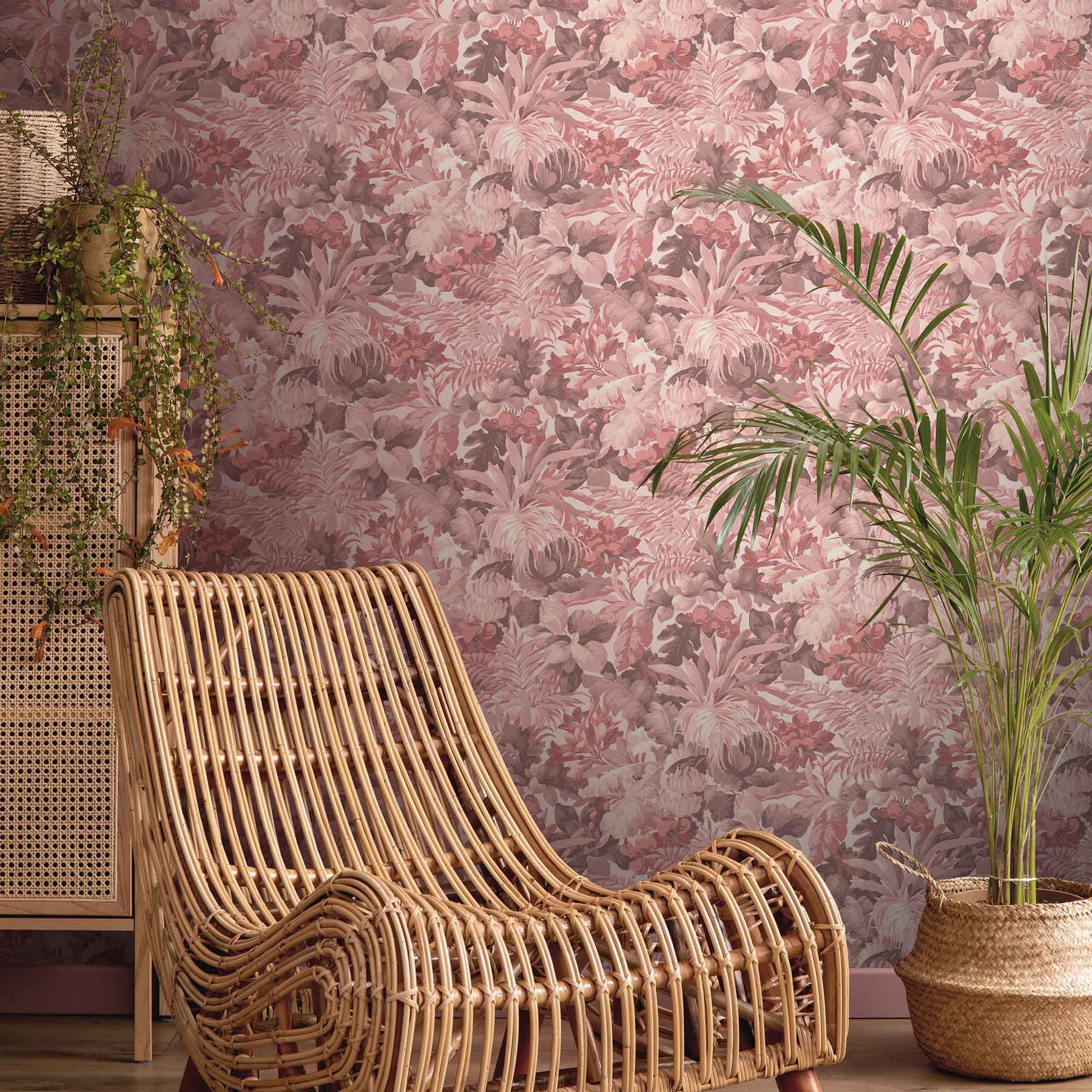 Canopy Blush Pink Wallpaper by Woodchip & Magnolia