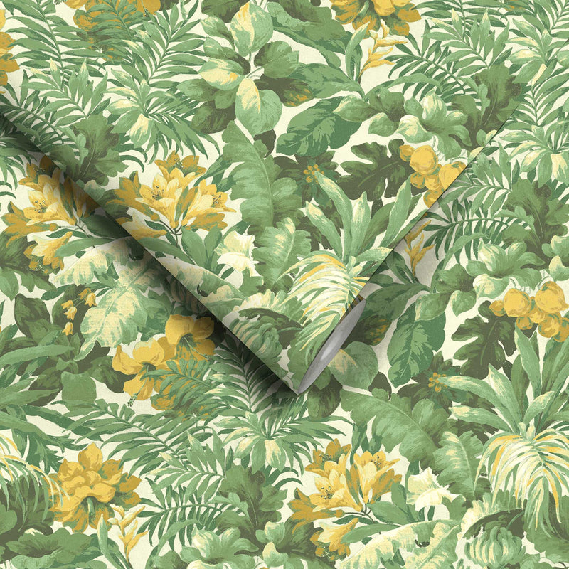 Canopy Moss/Yellow Wallpaper