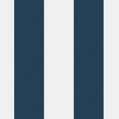Awning Stripe Navy/White Wallpaper