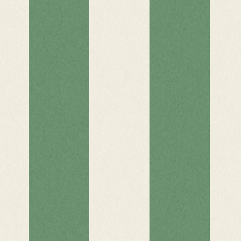 Awning Stripe Green/Magnolia Wallpaper