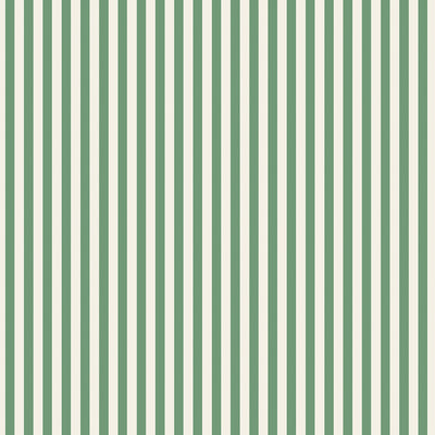 Matchstick Stripe Green/Magnolia Wallpaper