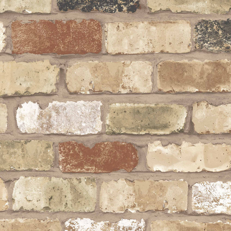Darwen Buff Brick Wallpaper