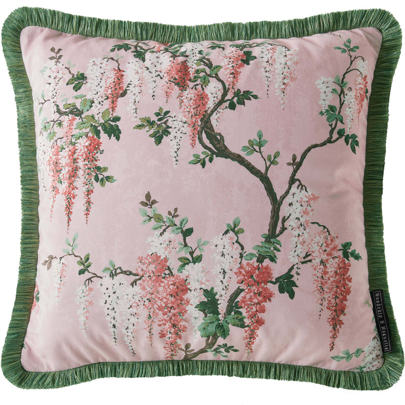 Wisteria Pink/Green Bloom Cushion