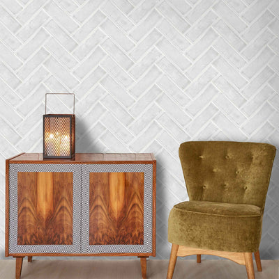 Chevron in White by Woodchip & Magnolia