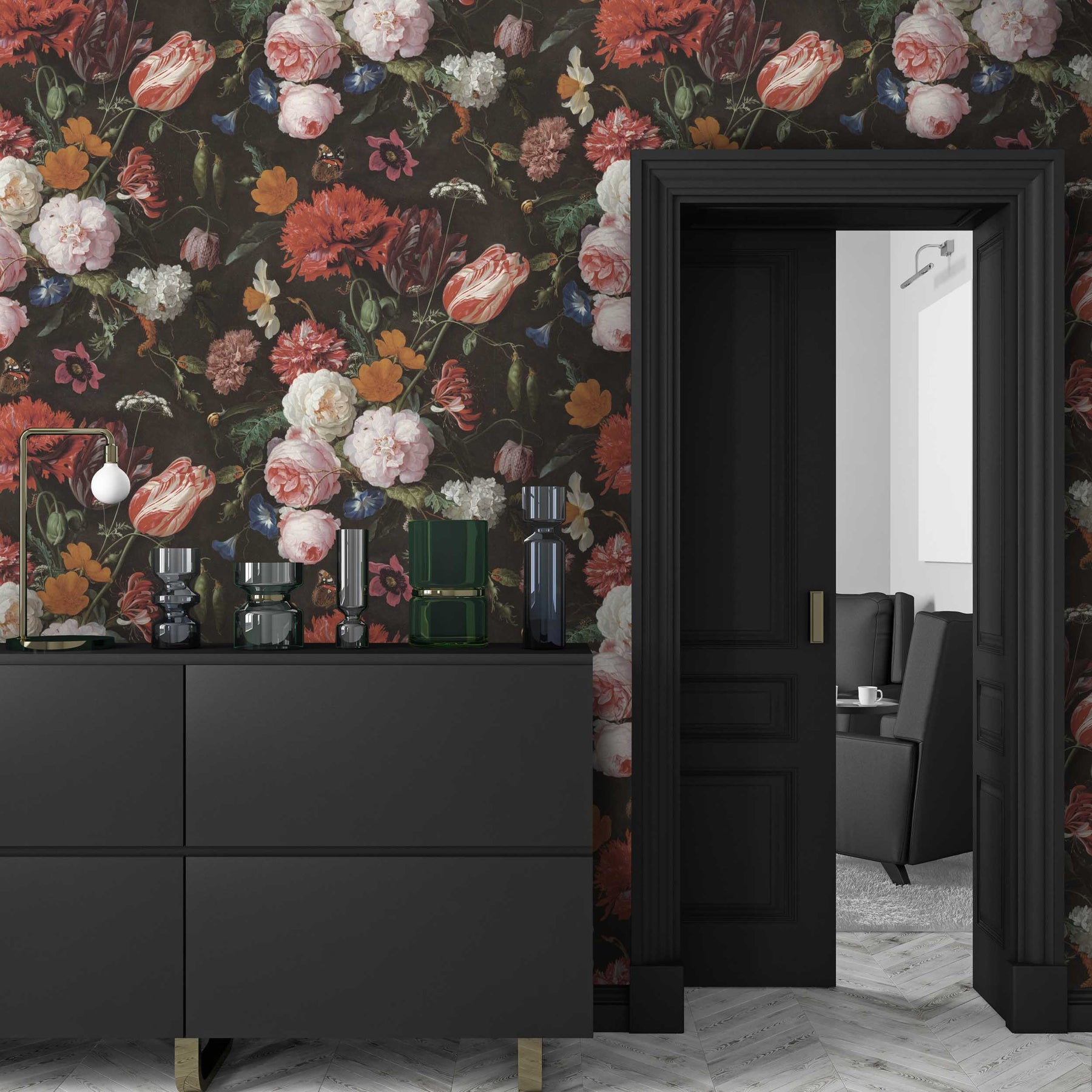Dutch Love Dark Floral Wallcovering – Bradley USA