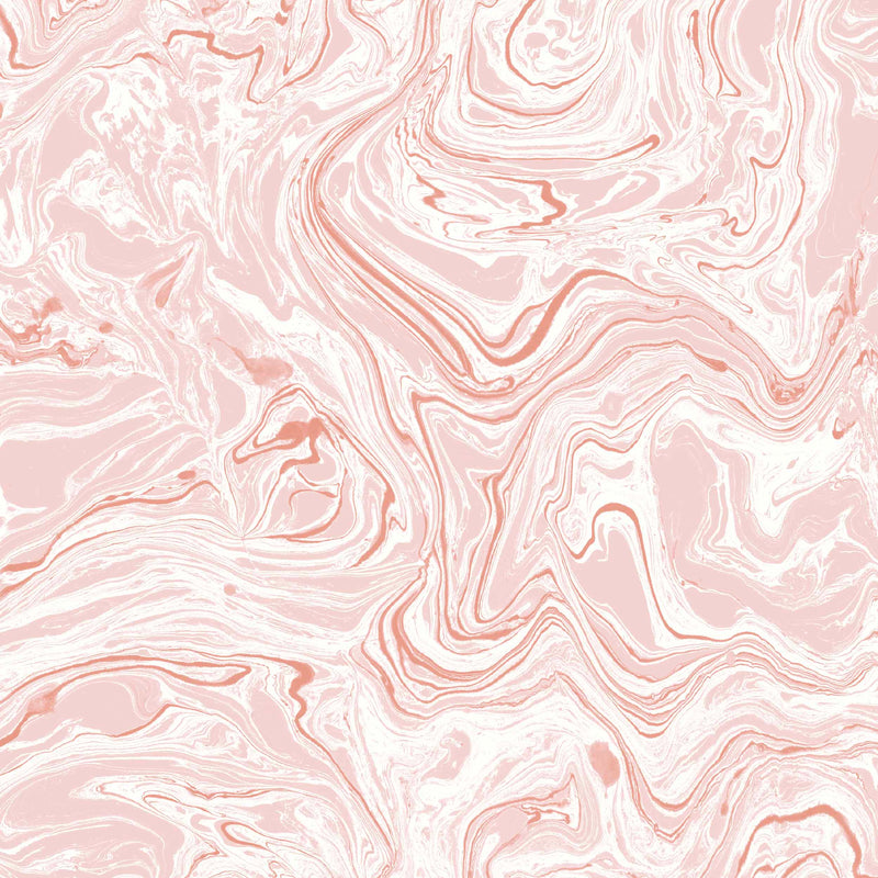 Flow Blush/White Wallpaper