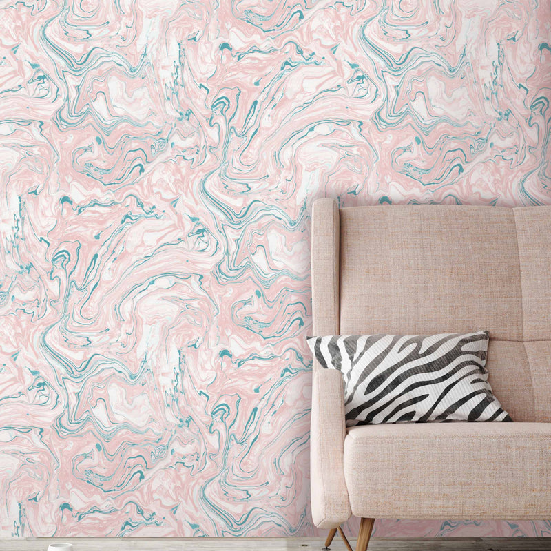 Flow in Blush/Teal by Woodchip & Magnolia 