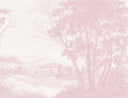 Peaceful Countryside Pink Mural