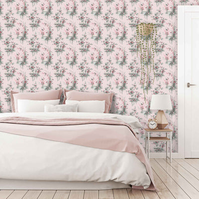 Magical Garden in Pink Wallpaper