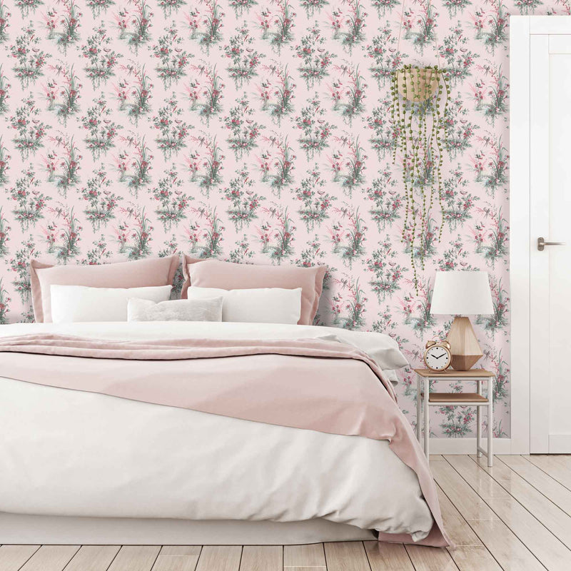 Magical Garden in Pink Wallpaper